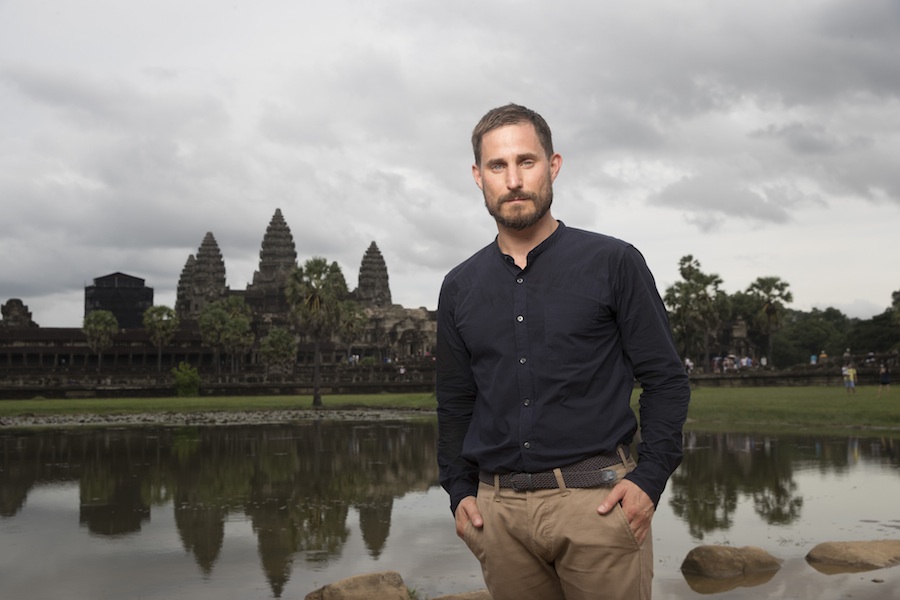 SIEM REAP, CAMBODIA - AUGUST 04: (EDITOR'S NOTE: Images only to be used with reference to HISTORY Germany.)  Clemens Schick poses for a photograph at Angkor Wat on August 4, 2017 in Siem Reap, Cambodia. (Photo by Brent Lewin/Getty Images for HISTORY Germany)